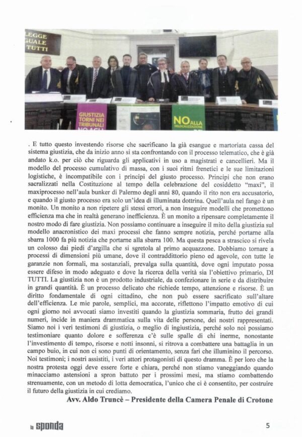 Rivista La Sponda - anno 53° 9/12 2024