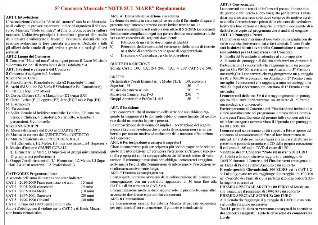 Concorso Musicale Note sul mare 2016 5° Edizione - comp (1)